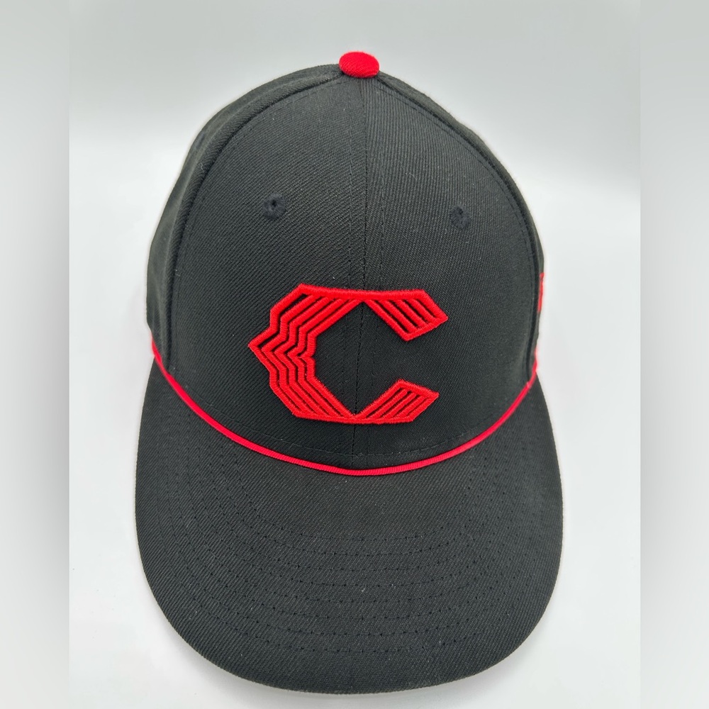 Cincinnati Reds Fitted *LOW PROFILE* Hat 6 7/8 New Era City Connect - Picture 5 of 12
